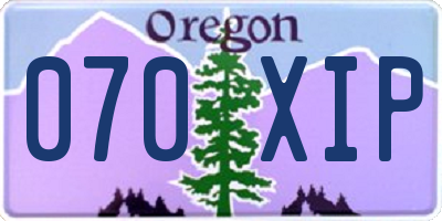 OR license plate 070XIP