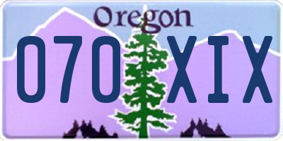 OR license plate 070XIX
