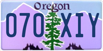 OR license plate 070XIY