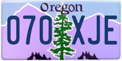 OR license plate 070XJE