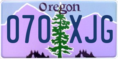 OR license plate 070XJG