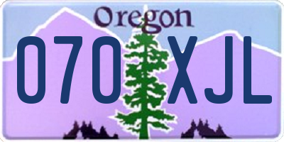 OR license plate 070XJL