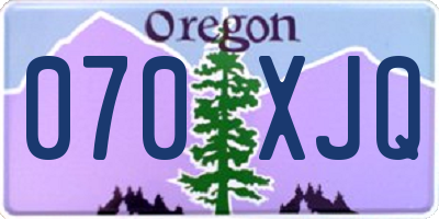 OR license plate 070XJQ