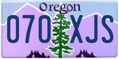 OR license plate 070XJS