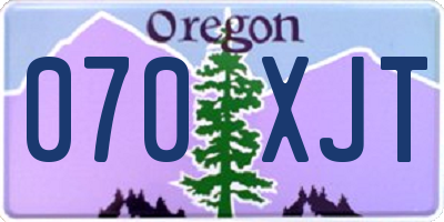 OR license plate 070XJT