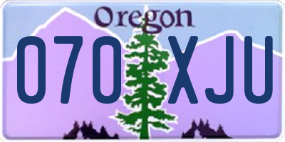OR license plate 070XJU