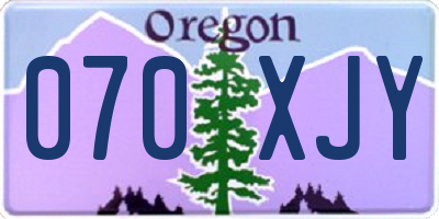 OR license plate 070XJY