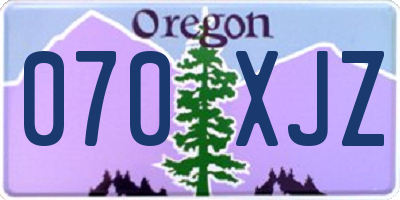 OR license plate 070XJZ