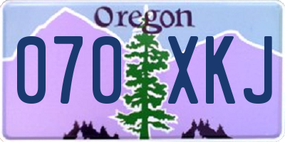 OR license plate 070XKJ