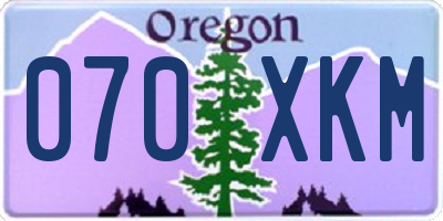 OR license plate 070XKM