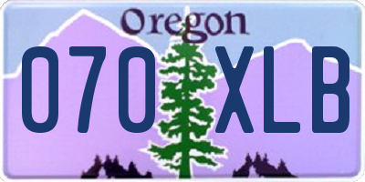 OR license plate 070XLB