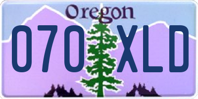OR license plate 070XLD