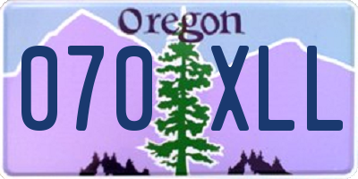 OR license plate 070XLL