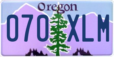 OR license plate 070XLM