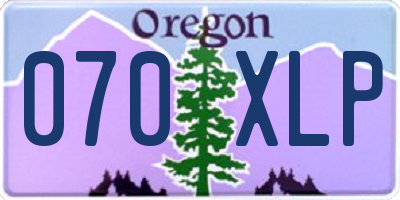 OR license plate 070XLP