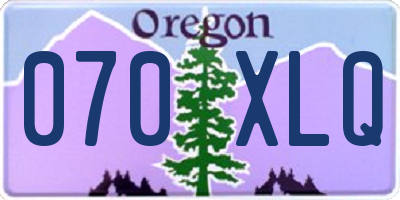 OR license plate 070XLQ