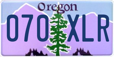 OR license plate 070XLR