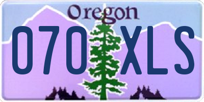 OR license plate 070XLS