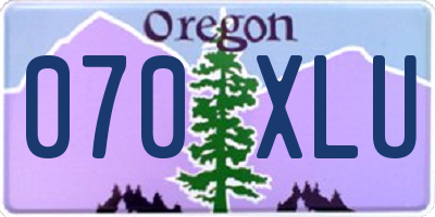 OR license plate 070XLU