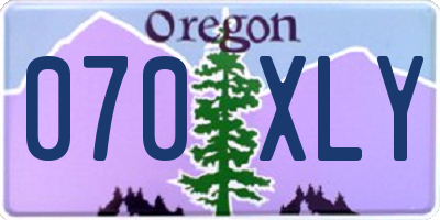 OR license plate 070XLY