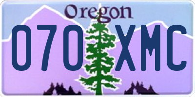 OR license plate 070XMC