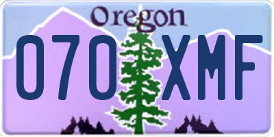 OR license plate 070XMF