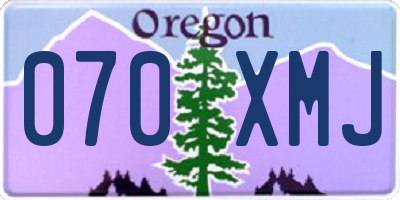 OR license plate 070XMJ