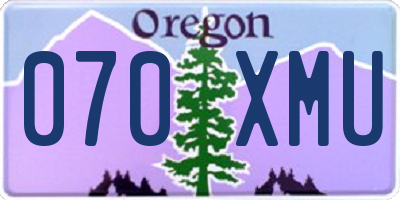 OR license plate 070XMU