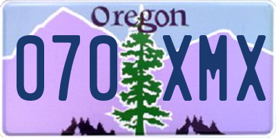 OR license plate 070XMX
