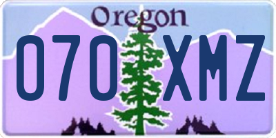 OR license plate 070XMZ