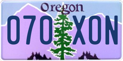 OR license plate 070XON