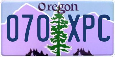 OR license plate 070XPC