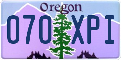 OR license plate 070XPI