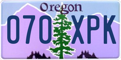 OR license plate 070XPK