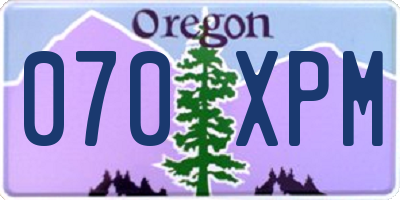OR license plate 070XPM
