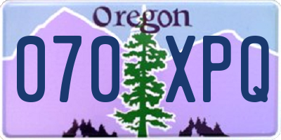 OR license plate 070XPQ