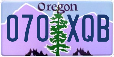 OR license plate 070XQB