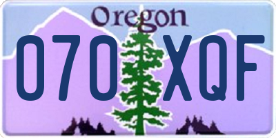 OR license plate 070XQF