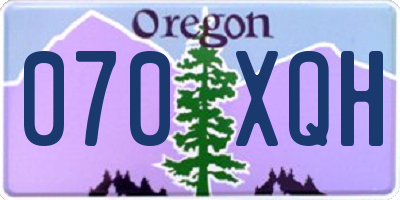 OR license plate 070XQH