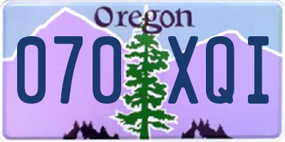 OR license plate 070XQI