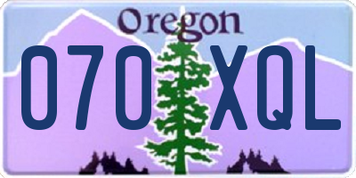 OR license plate 070XQL