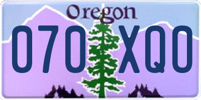 OR license plate 070XQO