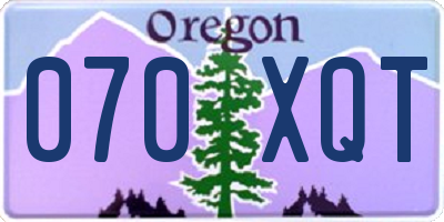 OR license plate 070XQT