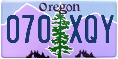 OR license plate 070XQY