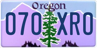 OR license plate 070XRO