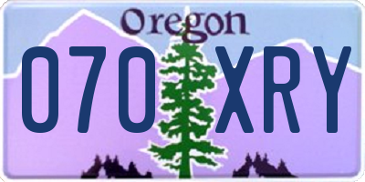 OR license plate 070XRY