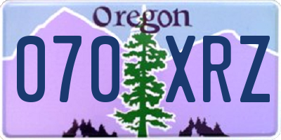 OR license plate 070XRZ