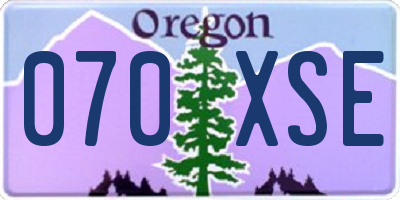 OR license plate 070XSE