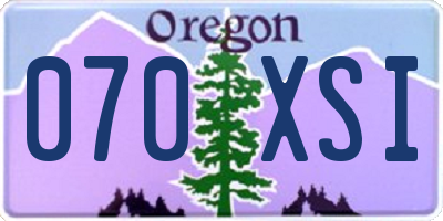 OR license plate 070XSI
