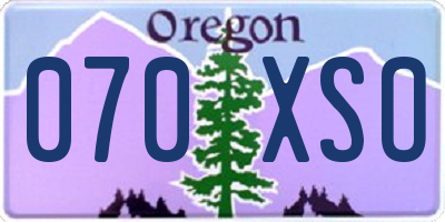 OR license plate 070XSO